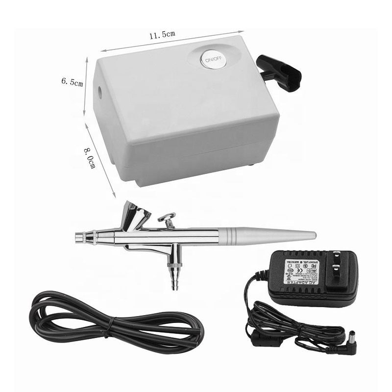 Pacto airbrush gun cum mini compressor pro placenta ornaturique, tanning, clavus artis, rutrum et modeling